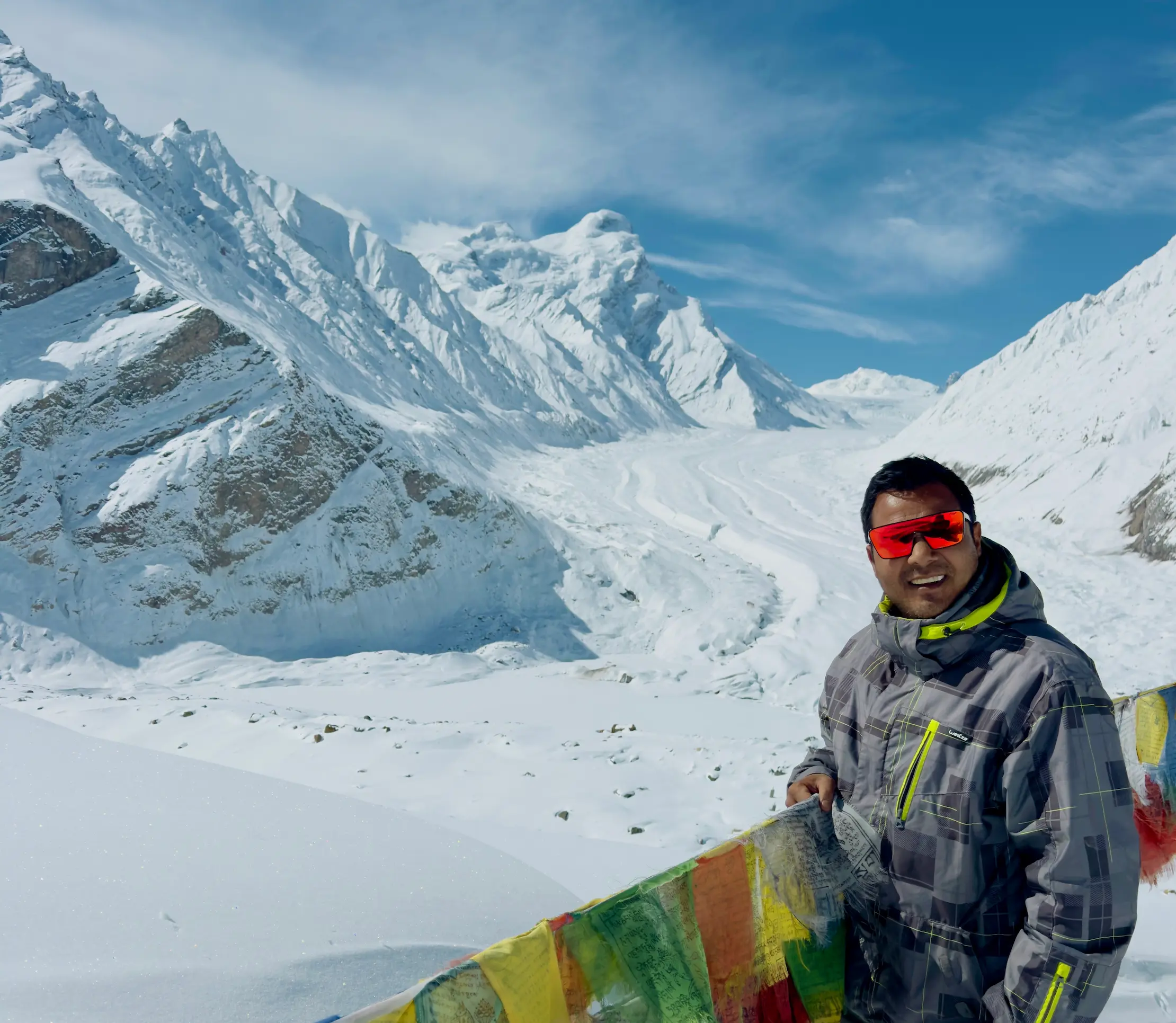 Abdul Qayoom leading an expedition in the Ladakh Himalayas